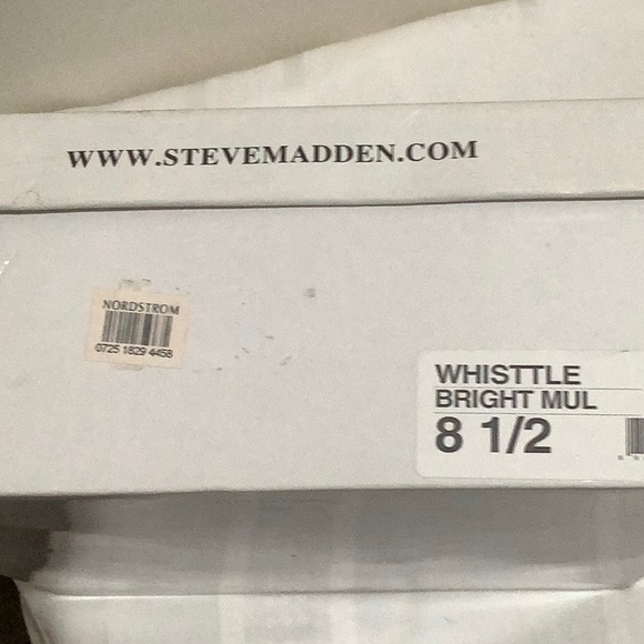 Steve Madden Fiesta Stripe Serape Peep Toe Platform Wedges - Picture 8 of 9